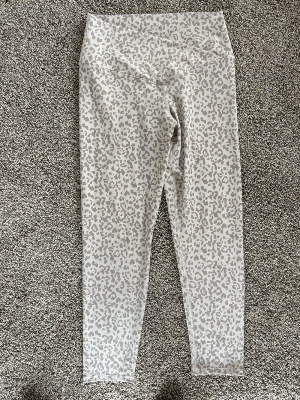 Evolution and Creation Cream Leopard-Print Leggings